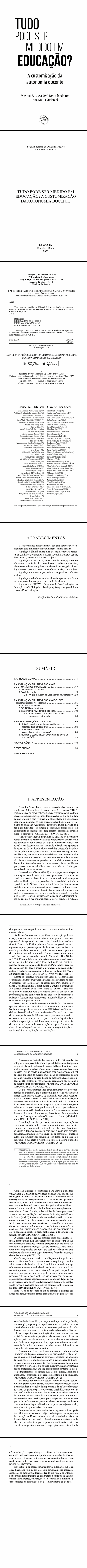 TUDO PODE SER MEDIDO EM EDUCAÇÃO? <BR> A COSTUMIZAÇÃO DA AUTONOMIA DOCENTE