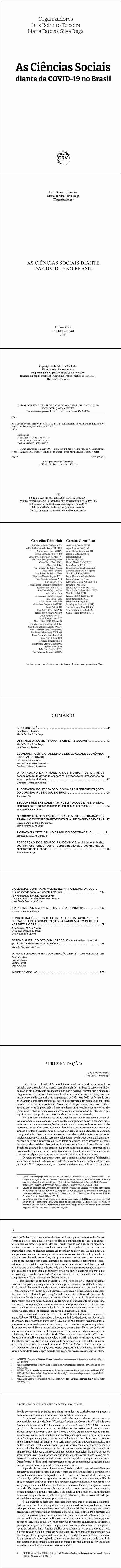 AS CIÊNCIAS SOCIAIS <br> Diante da COVID-19 no Brasil