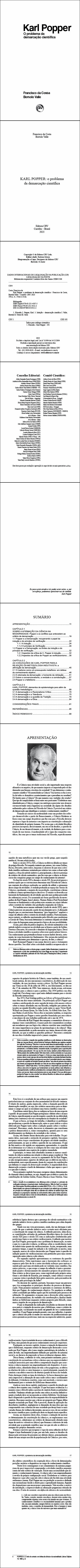 KARL POPPER <br> O PROBLEMA DA DEMARCAÇÃO CIENTÍFICA