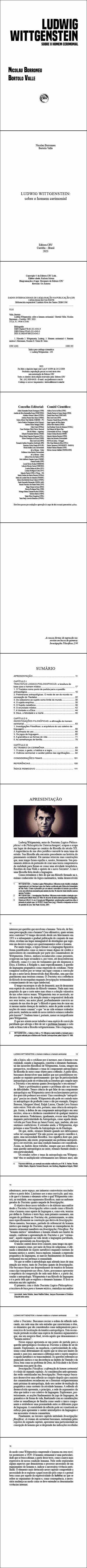 LUDWIG WITTGENSTEIN <br> SOBRE O HOMEM CERIMONIAL