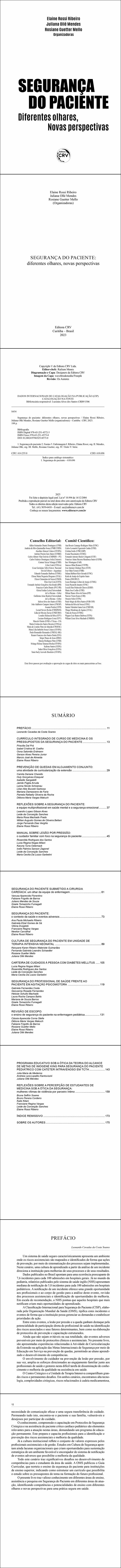 SEGURANÇA DO PACIENTE <br> DIFERENTES OLHARES, NOVAS PERSPECTIVAS