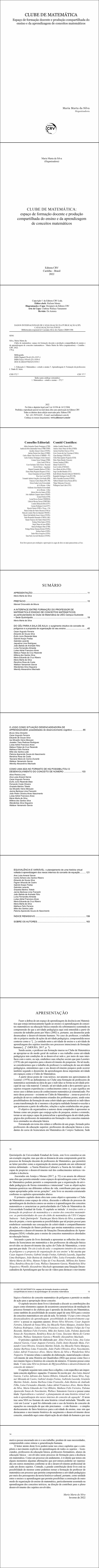 CLUBE DE MATEMÁTICA: ESPAÇO DE FORMAÇÃO DOCENTE E PRODUÇÃO COMPARTILHADA DO  ENSINO E DA APRENDIZAGEM DE CONCEITOS MATEMÁTICOS by Maria Marta da Silva, eBook